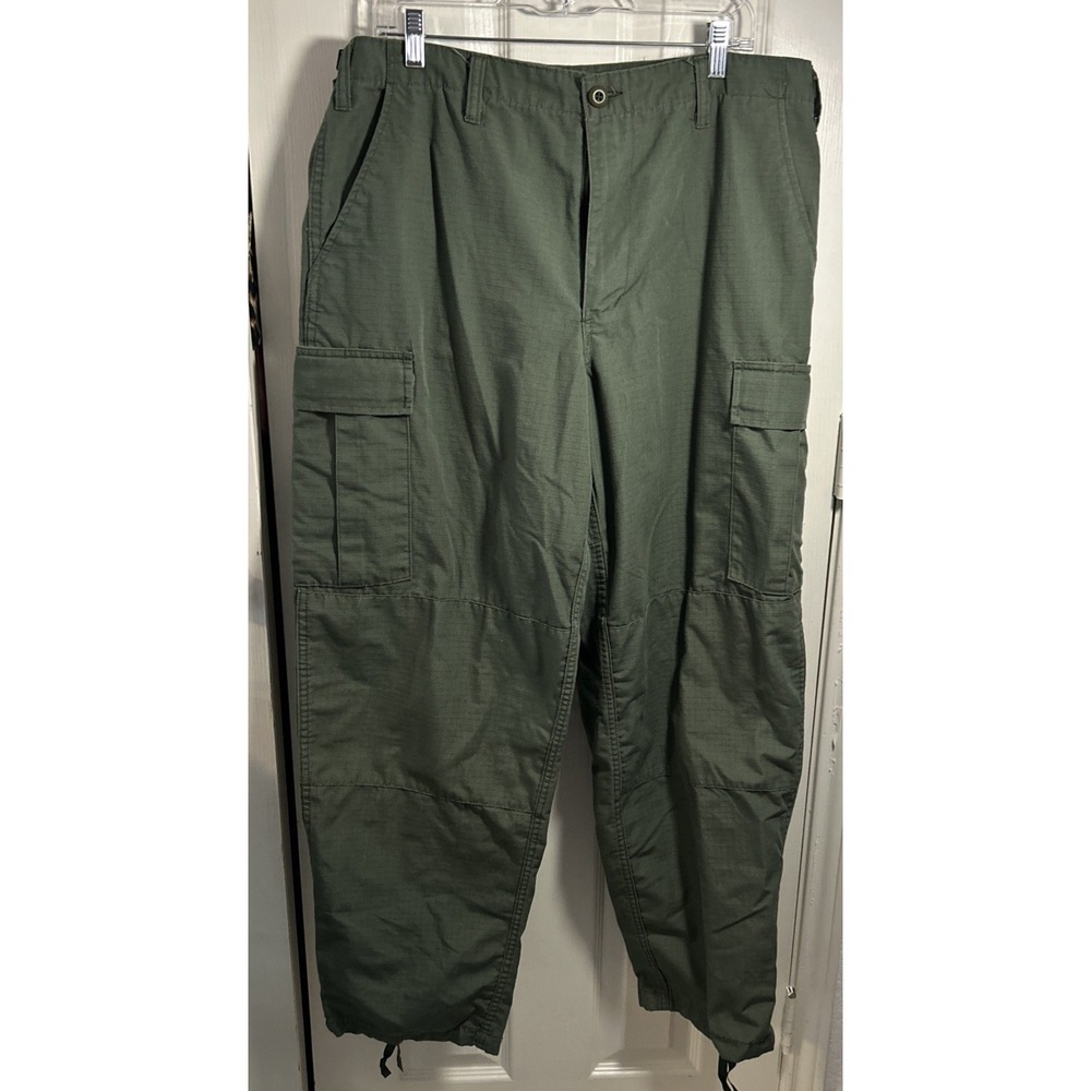 Tru Spec Men's BDU Basic Zip Cargo Pants Size Large Regular Green Ripstop